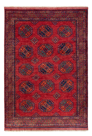 Afghansk matta - Kunduz - 297 x 207 cm - röd