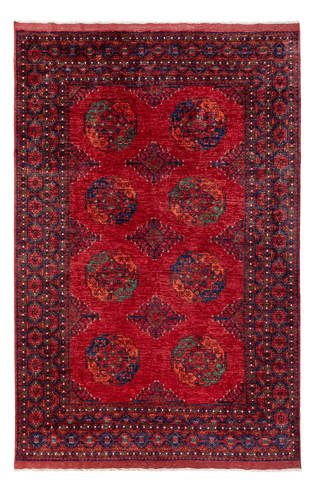 Afghansk matta - Kunduz - 312 x 208 cm - röd
