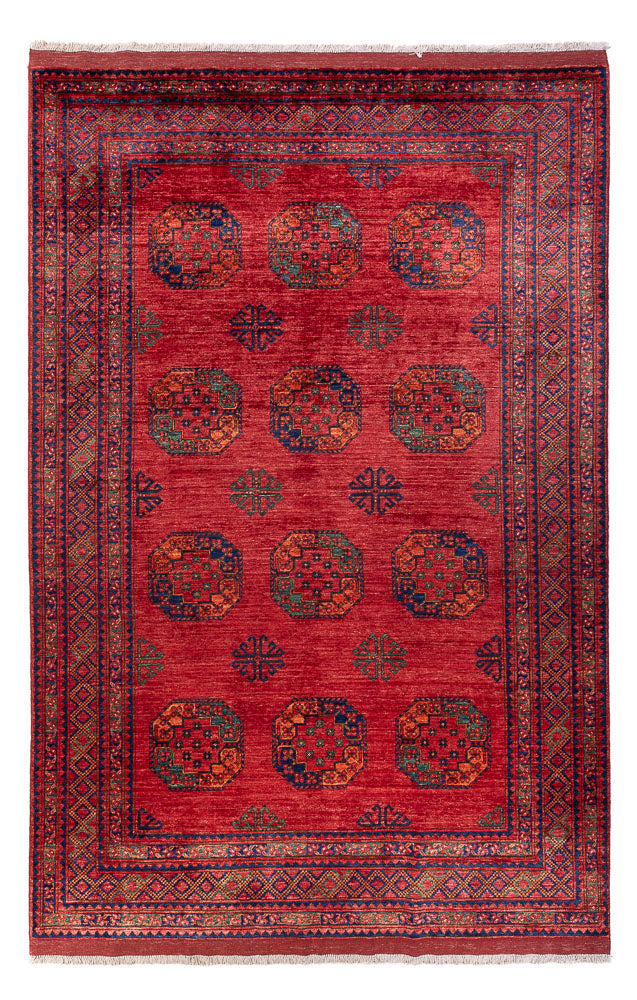 Afghansk matta - Kunduz - 305 x 203 cm - röd