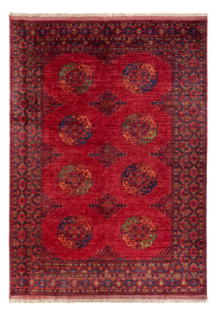 Afghansk matta - Kunduz - 296 x 214 cm - röd