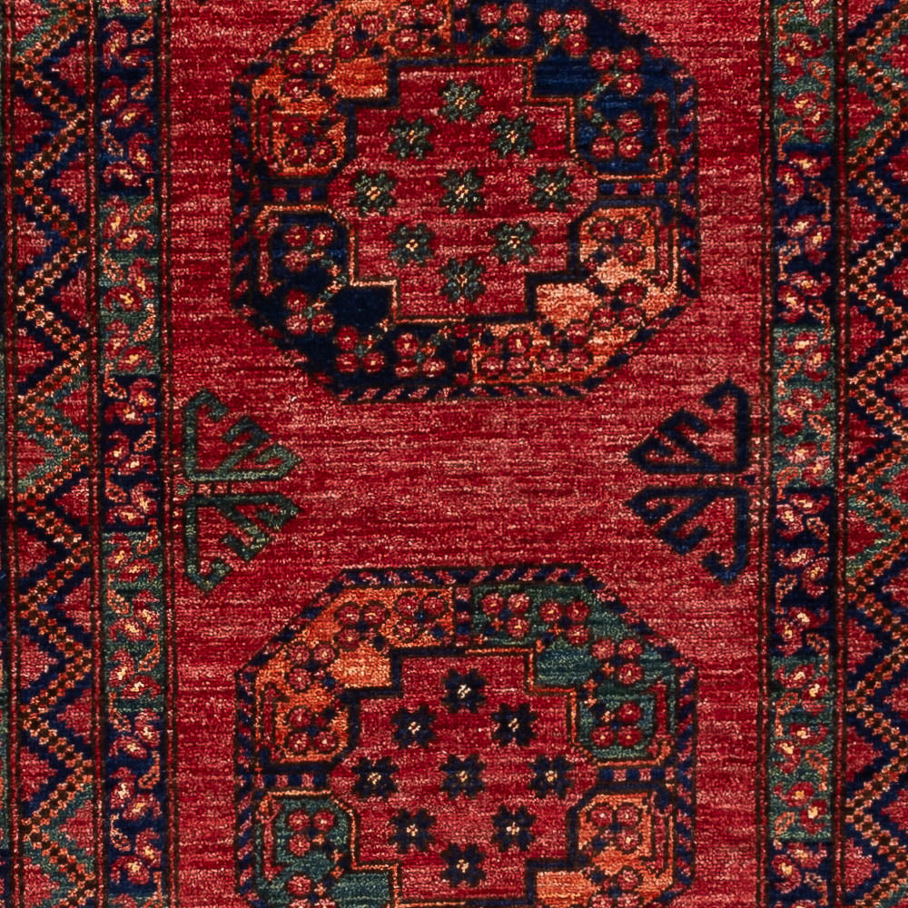 Runner Afghansk matta - Kunduz - 300 x 83 cm - röd