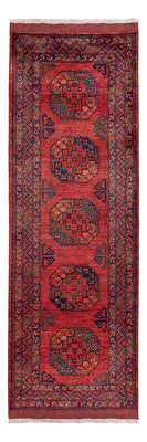 Runner Afghansk matta - Kunduz - 260 x 83 cm - röd