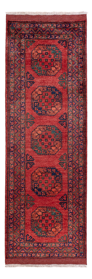 Runner Afghansk matta - Kunduz - 260 x 83 cm - röd