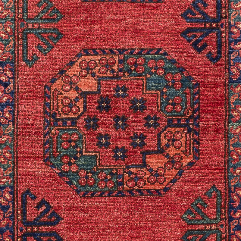 Runner Afghansk matta - Kunduz - 260 x 83 cm - röd