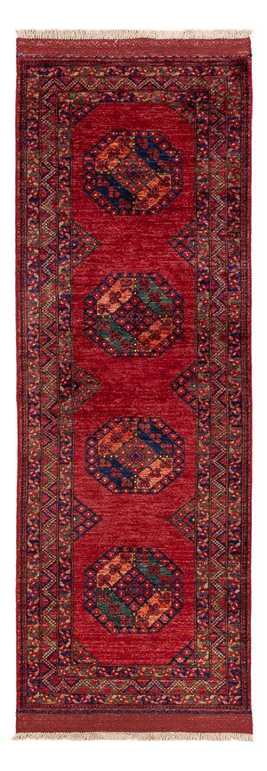 Runner Afghansk matta - Kunduz - 237 x 83 cm - röd