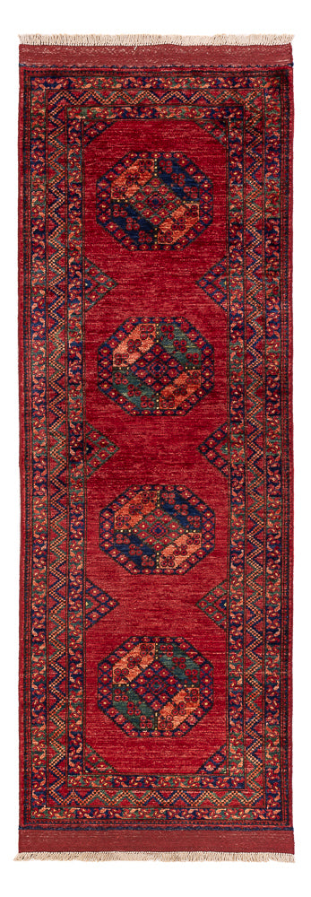 Runner Afghansk matta - Kunduz - 237 x 83 cm - röd