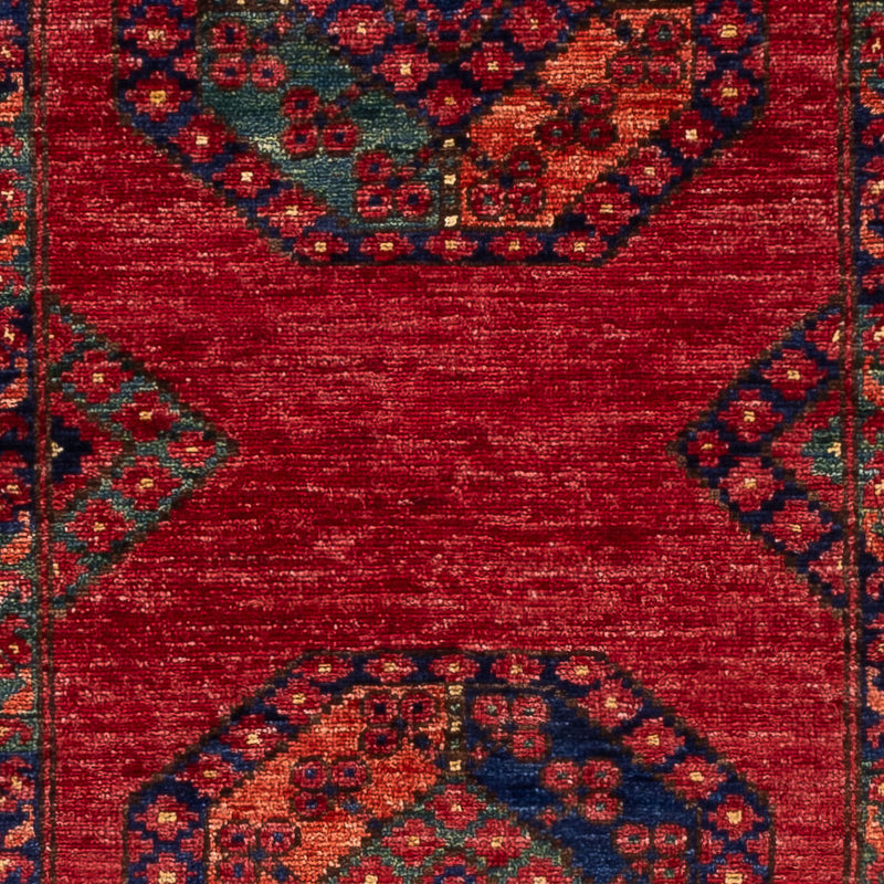 Runner Afghansk matta - Kunduz - 237 x 83 cm - röd