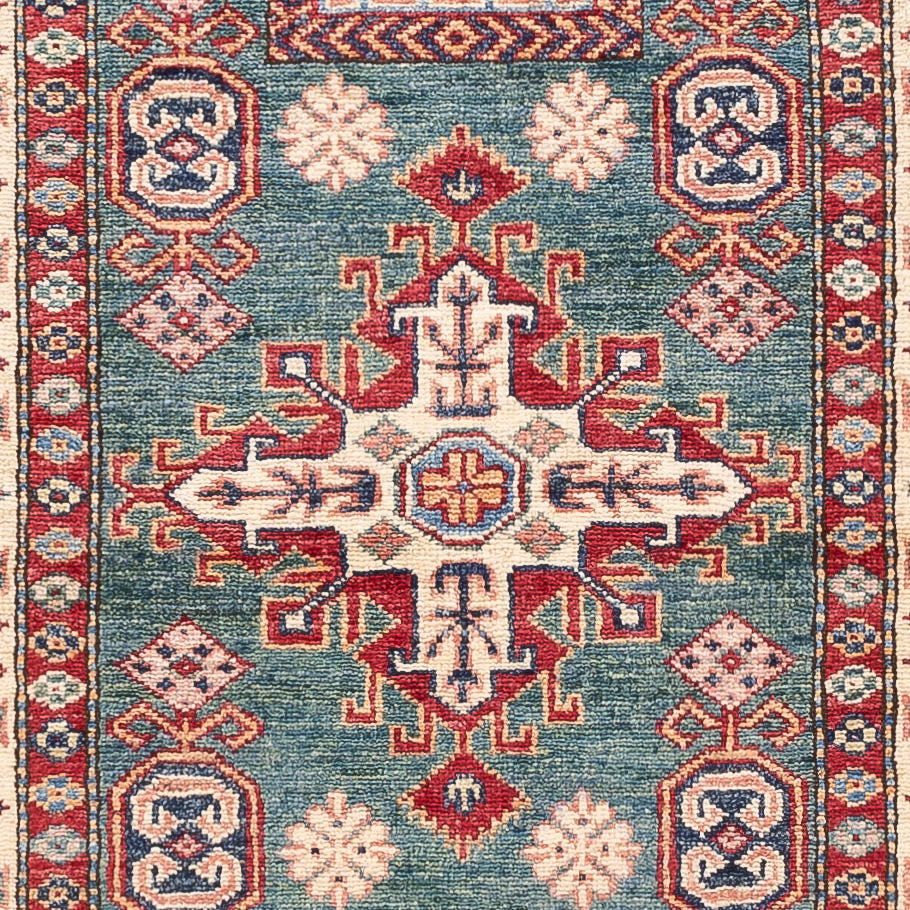 Runner Ziegler Carpet - Kazak - 253 x 79 cm - mörkgrön