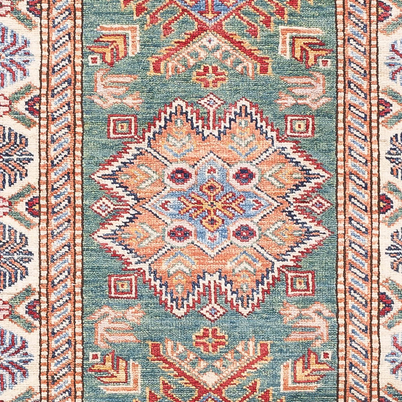 Runner Ziegler Carpet - Kazak - 243 x 72 cm - ljusgrön