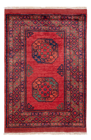 Afghansk matta - 149 x 104 cm - röd