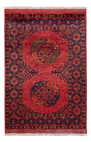 Afghansk matta - 152 x 105 cm - röd