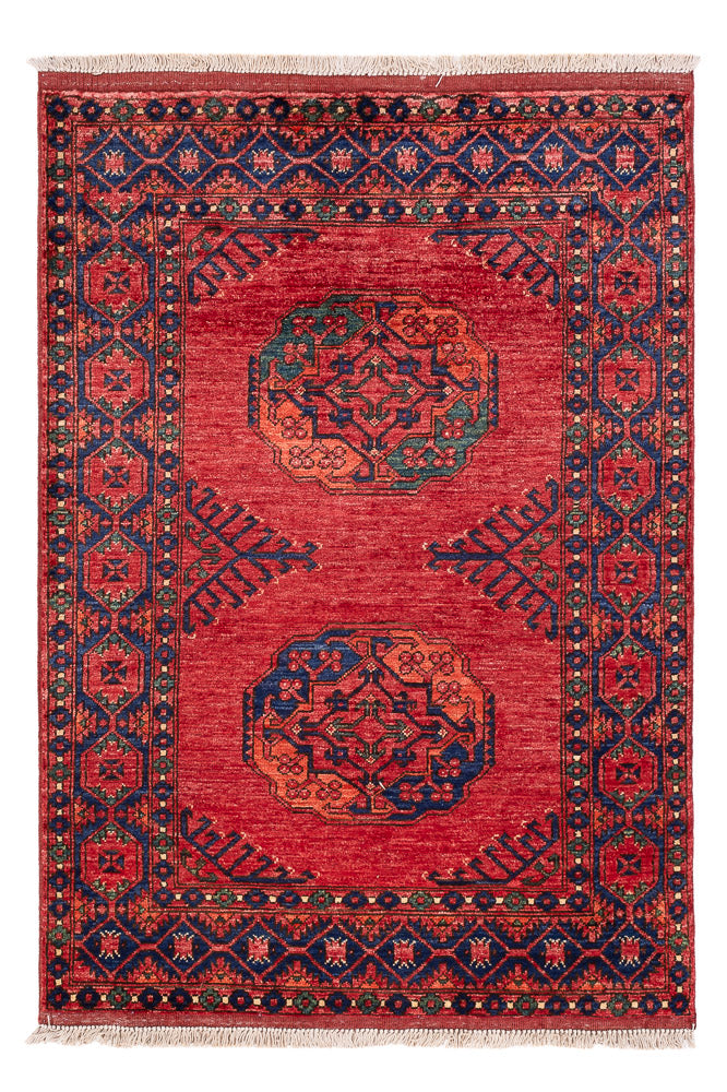 Afghansk matta - 150 x 104 cm - röd