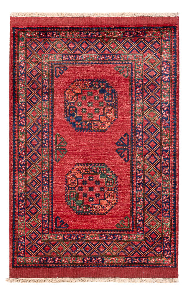 Afghansk matta - 151 x 104 cm - röd