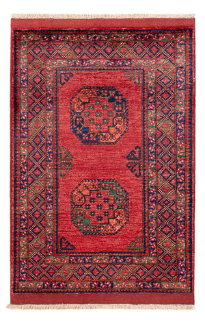 Afghansk matta - 151 x 104 cm - röd