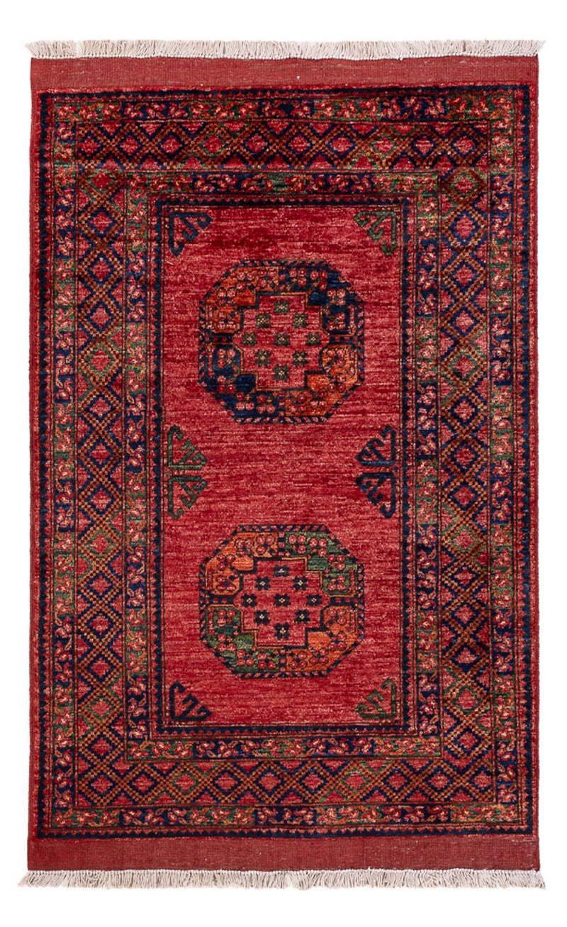 Afghansk matta - 151 x 103 cm - röd