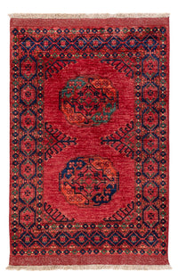 Afghansk matta - 151 x 101 cm - röd