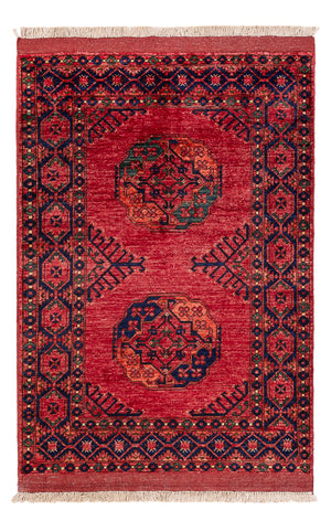 Afghansk matta - 151 x 102 cm - röd