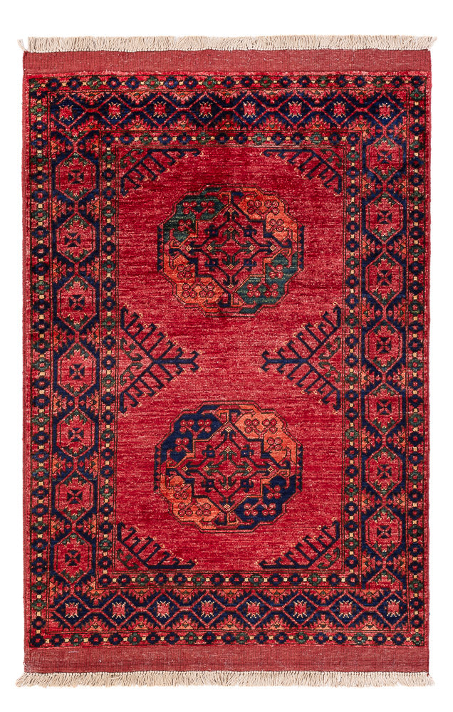 Afghansk matta - 151 x 102 cm - röd