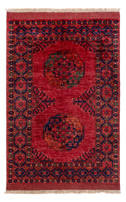 Afghansk matta - 151 x 103 cm - röd