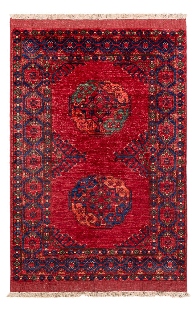 Afghansk matta - 151 x 102 cm - röd