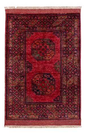 Afghansk matta - 150 x 103 cm - röd