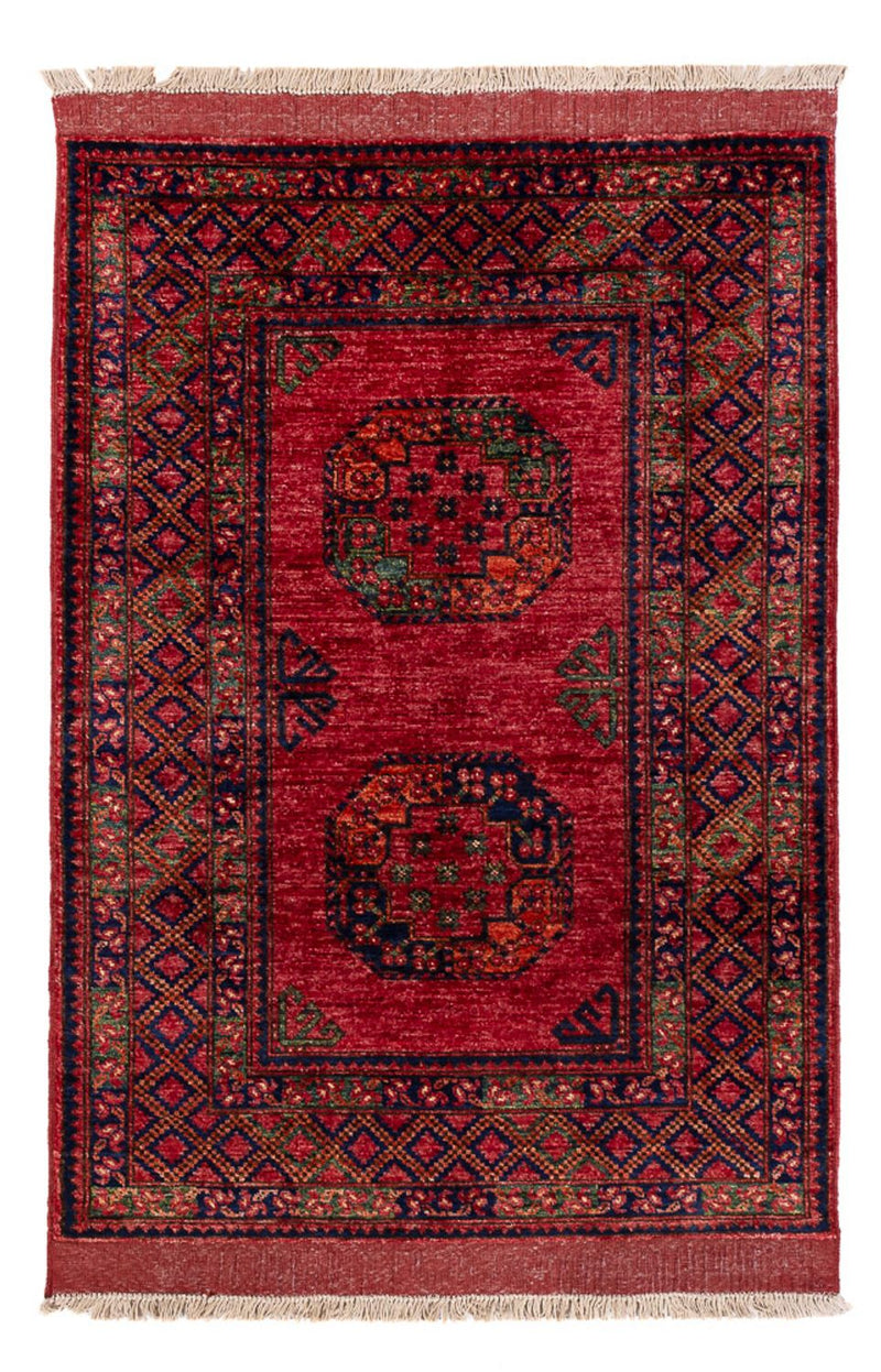 Afghansk matta - 150 x 103 cm - röd