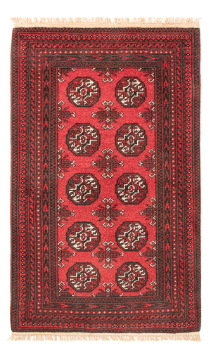 Afghansk matta - Filpa - 120 x 77 cm - röd