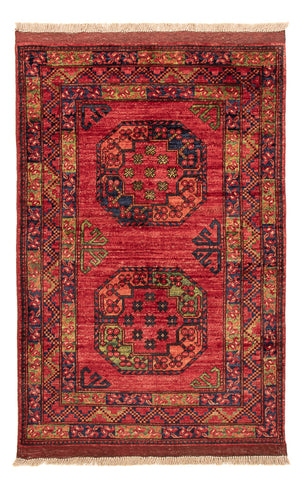 Afghansk matta - 125 x 82 cm - röd