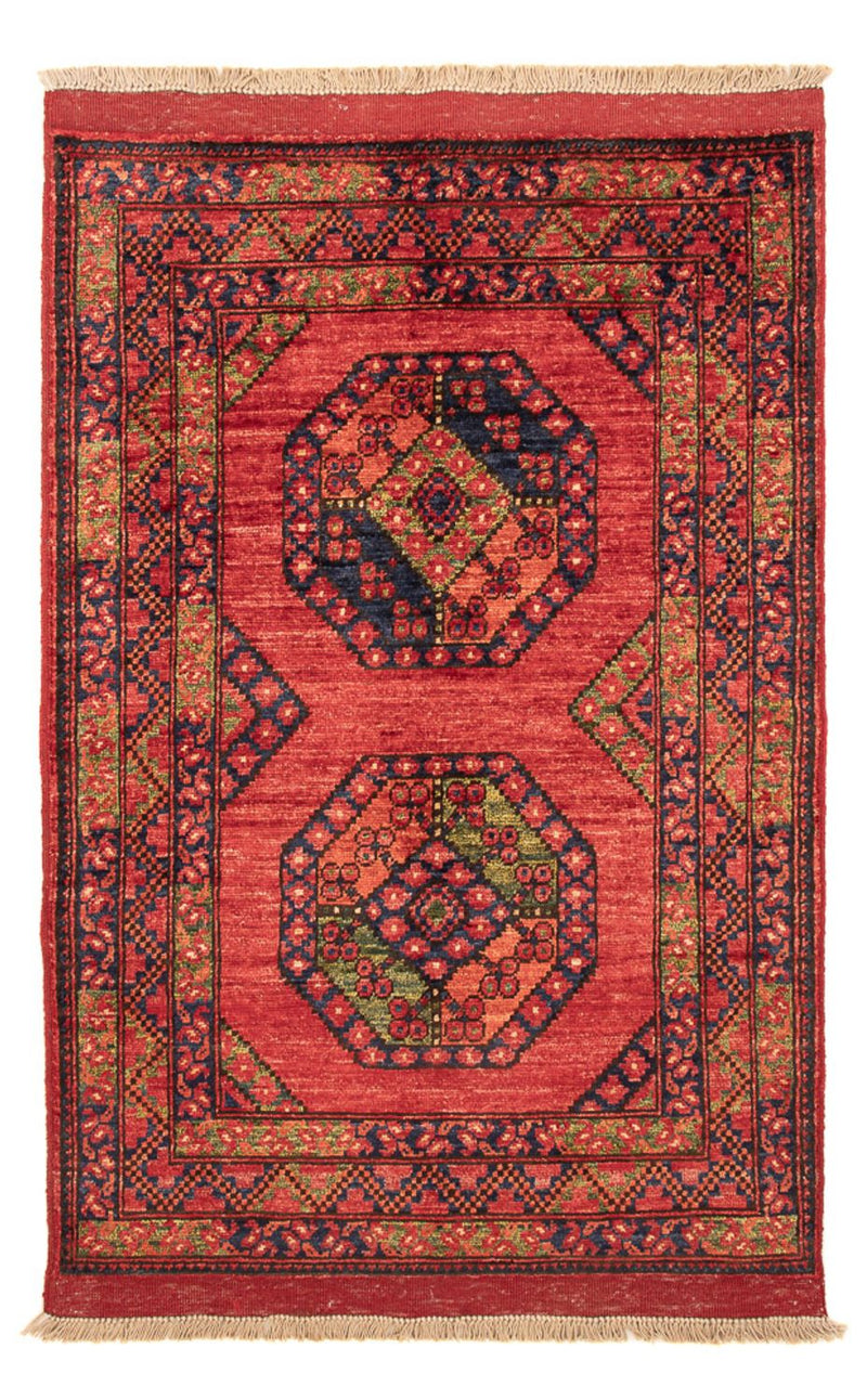 Afghansk matta - 121 x 81 cm - röd