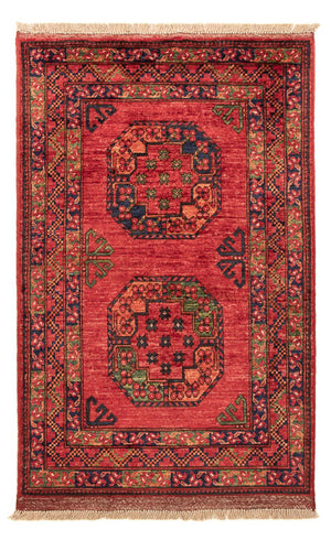 Afghansk matta - 126 x 82 cm - röd