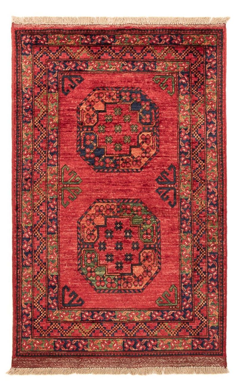 Afghansk matta - 126 x 82 cm - röd