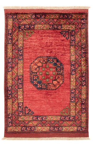 Afghansk matta - 123 x 83 cm - röd
