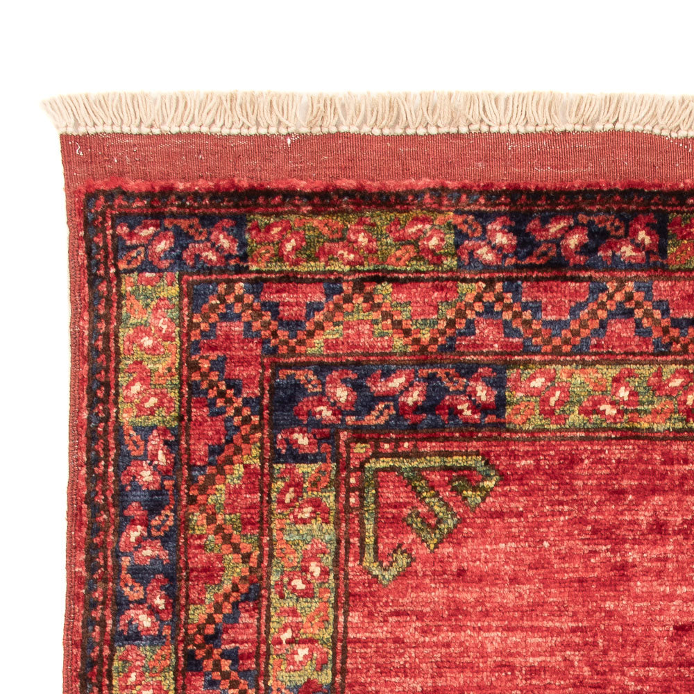 Afghansk matta - 123 x 83 cm - röd