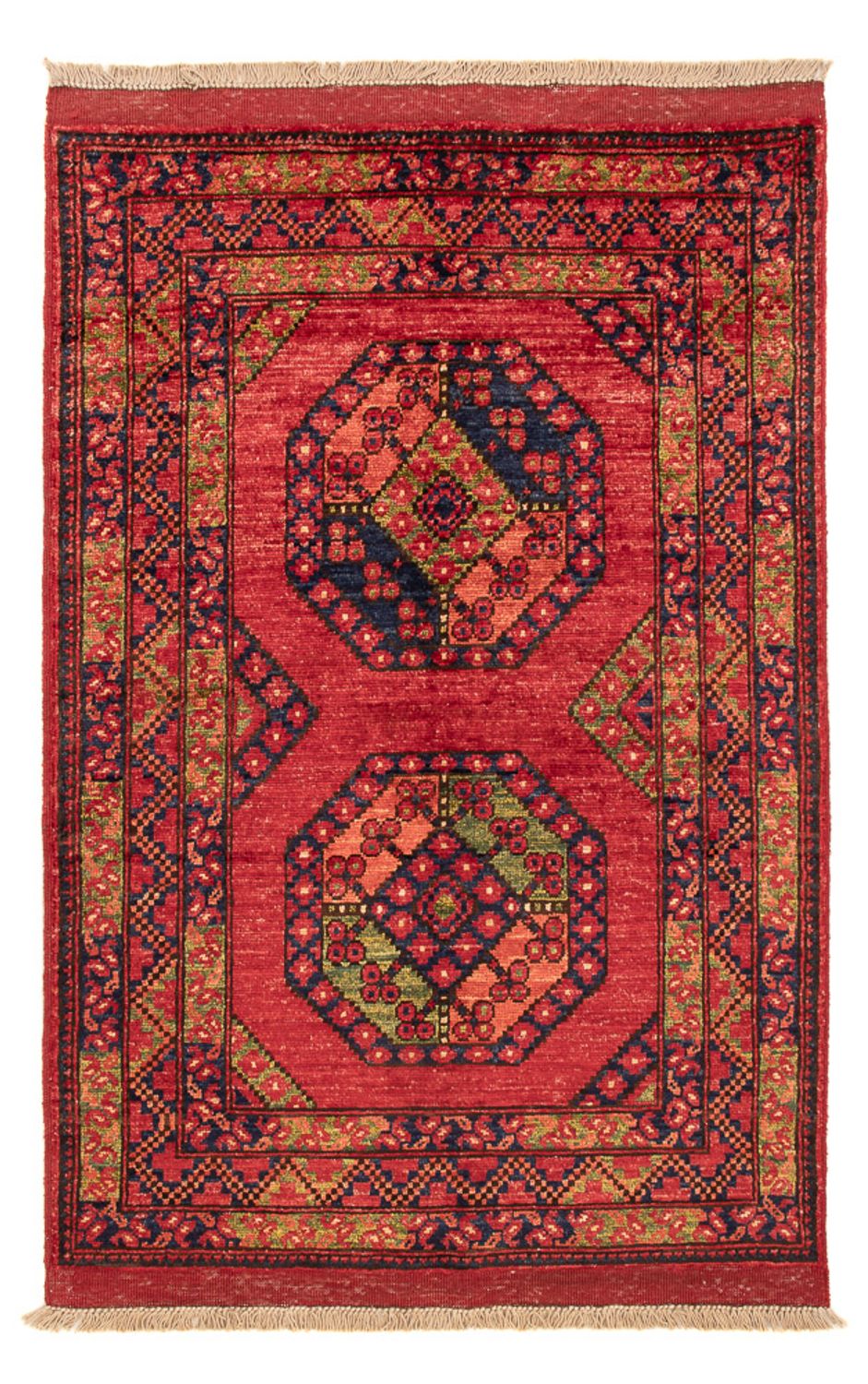 Afghansk matta - 123 x 82 cm - röd