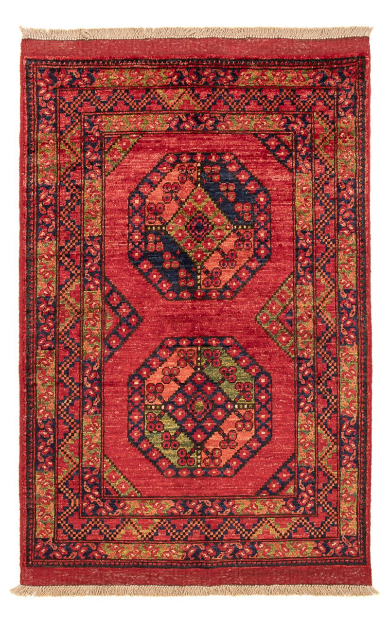 Afghansk matta - 123 x 82 cm - röd