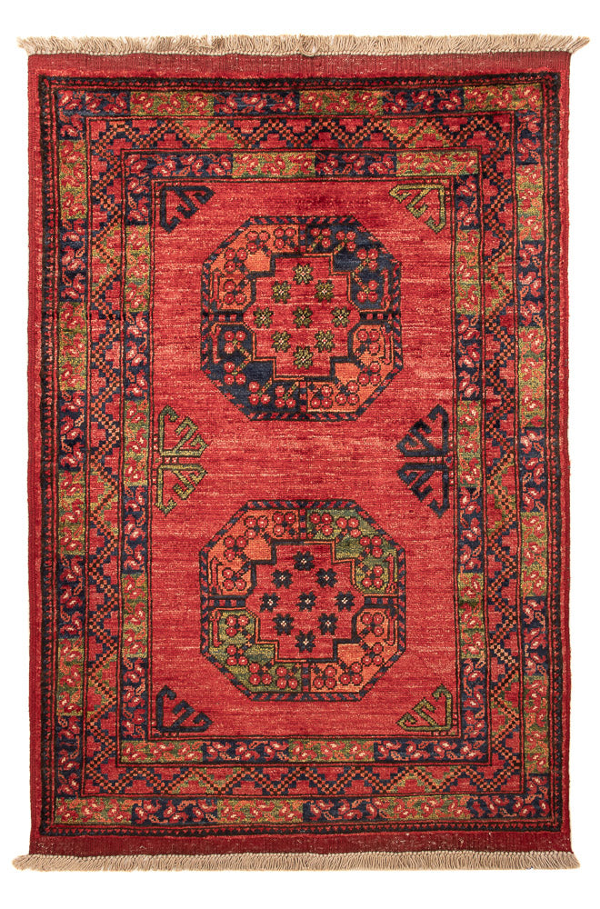 Afghansk matta - 125 x 87 cm - röd