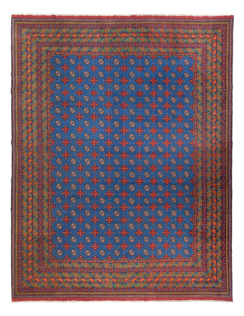 Afghansk matta - Filpa - 392 x 300 cm - blå