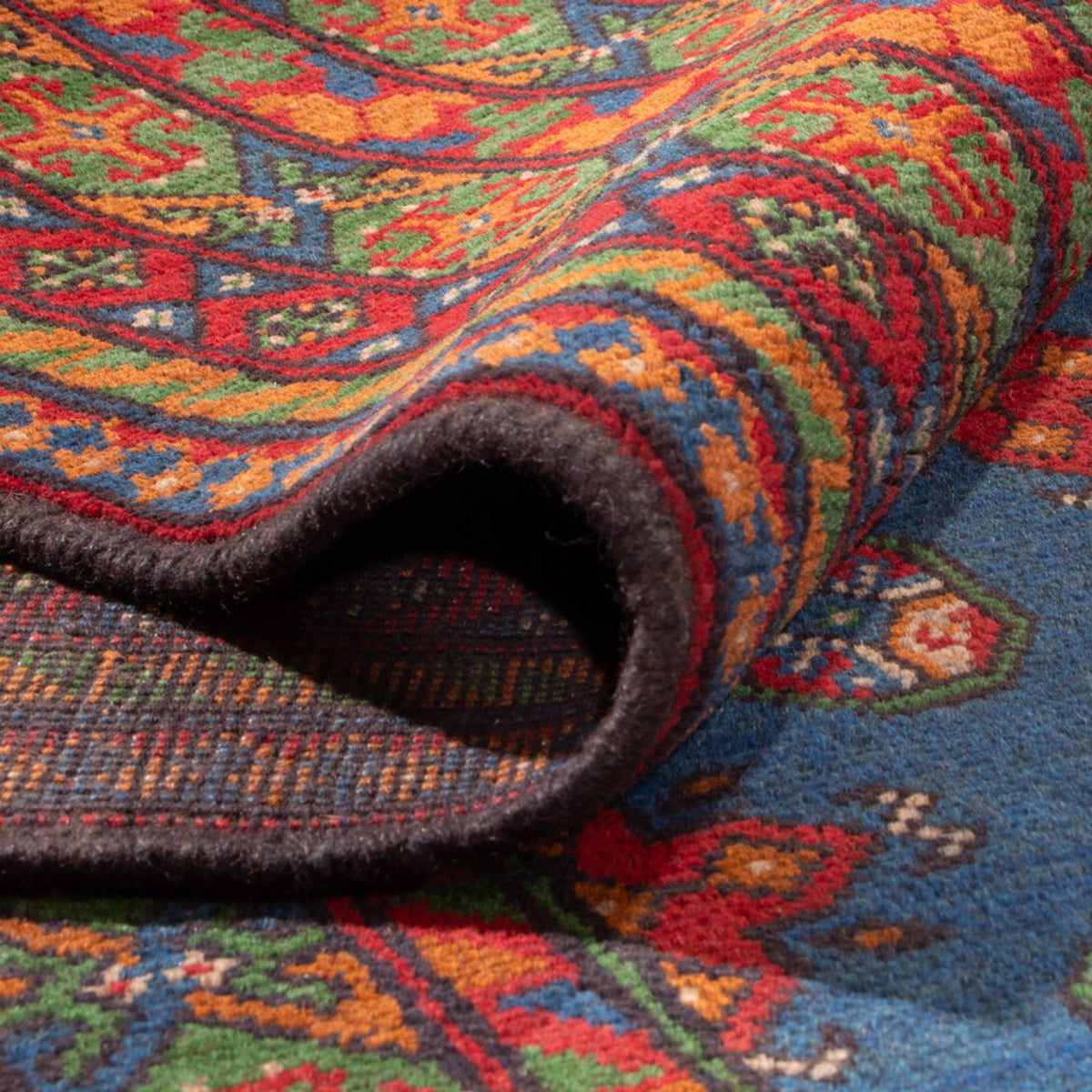 Afghansk matta - Filpa - 392 x 300 cm - blå