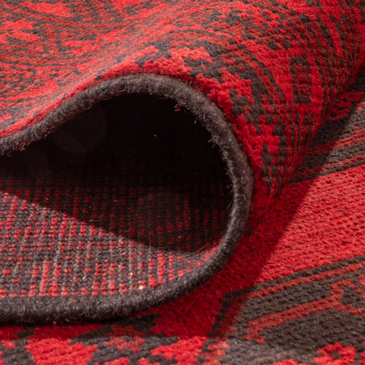 Afghansk matta - Filpa - 346 x 246 cm - röd