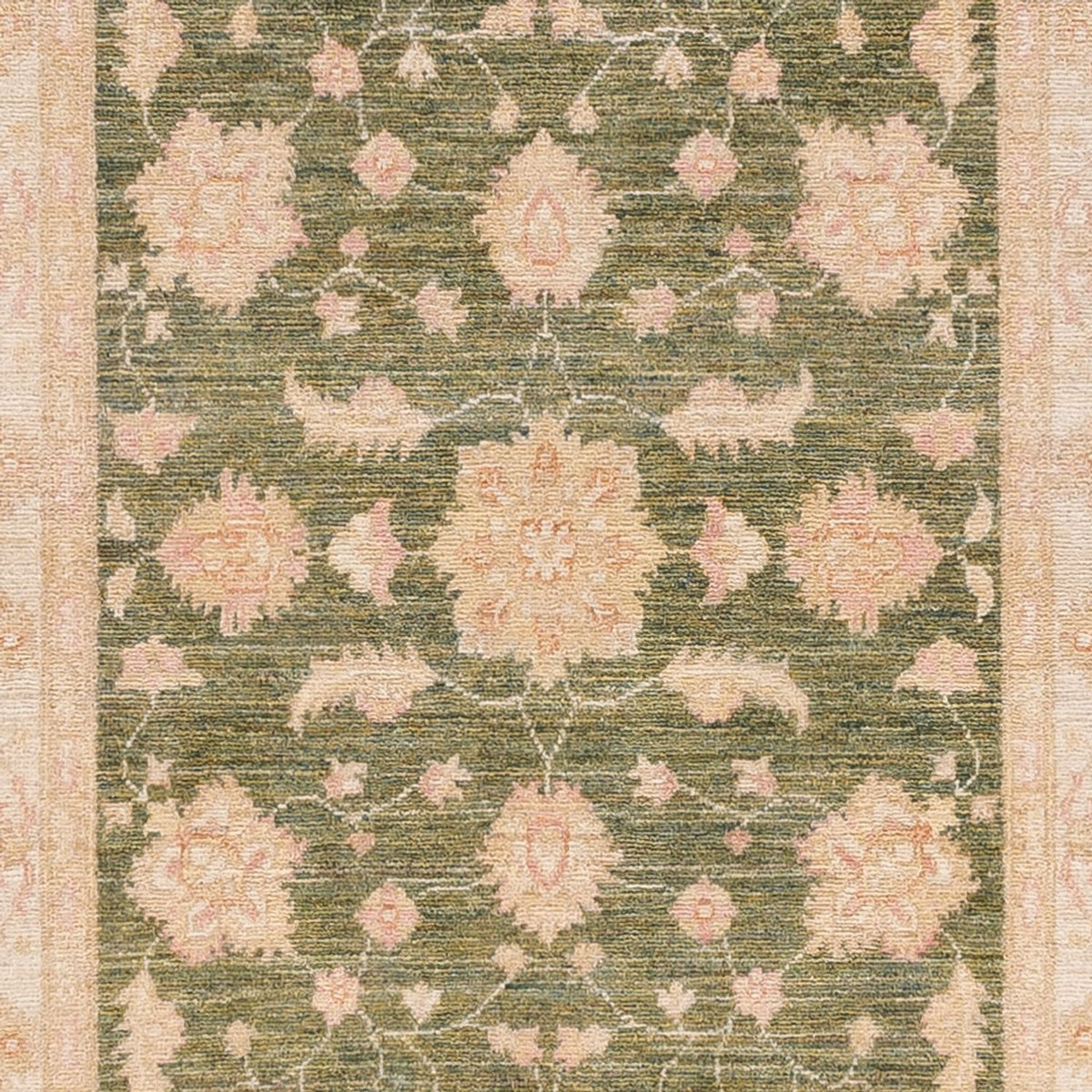 Runner Ziegler Carpet - 365 x 102 cm - olivgrön
