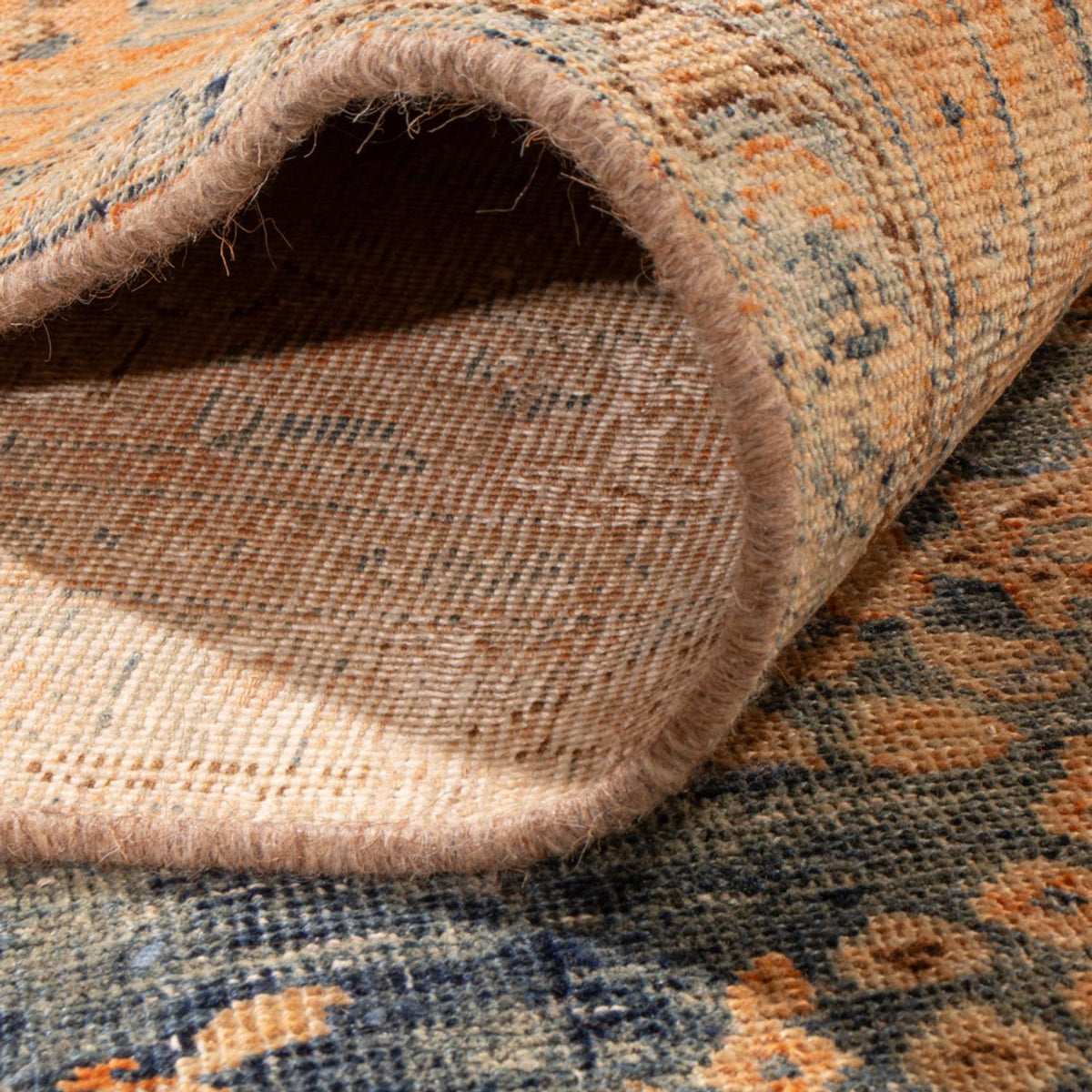 Vintage matta - 377 x 280 cm - blå