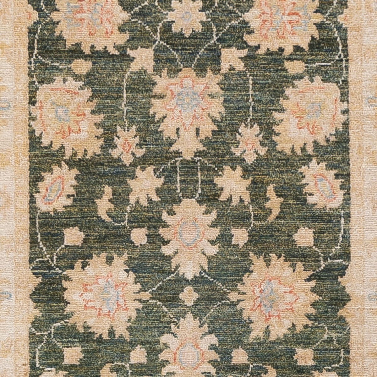 Runner Ziegler Carpet - 393 x 83 cm - olivgrön