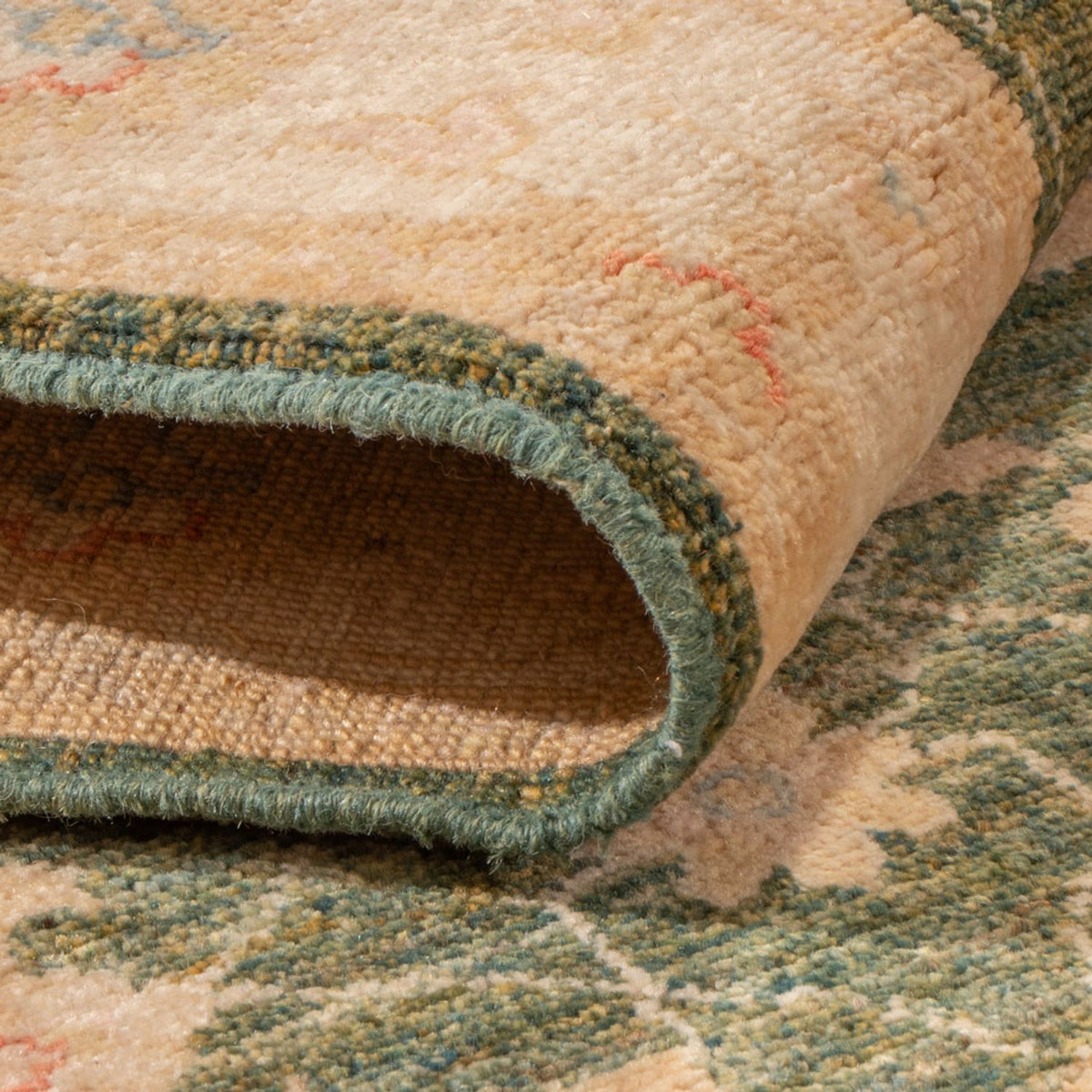 Runner Ziegler Carpet - 393 x 83 cm - olivgrön