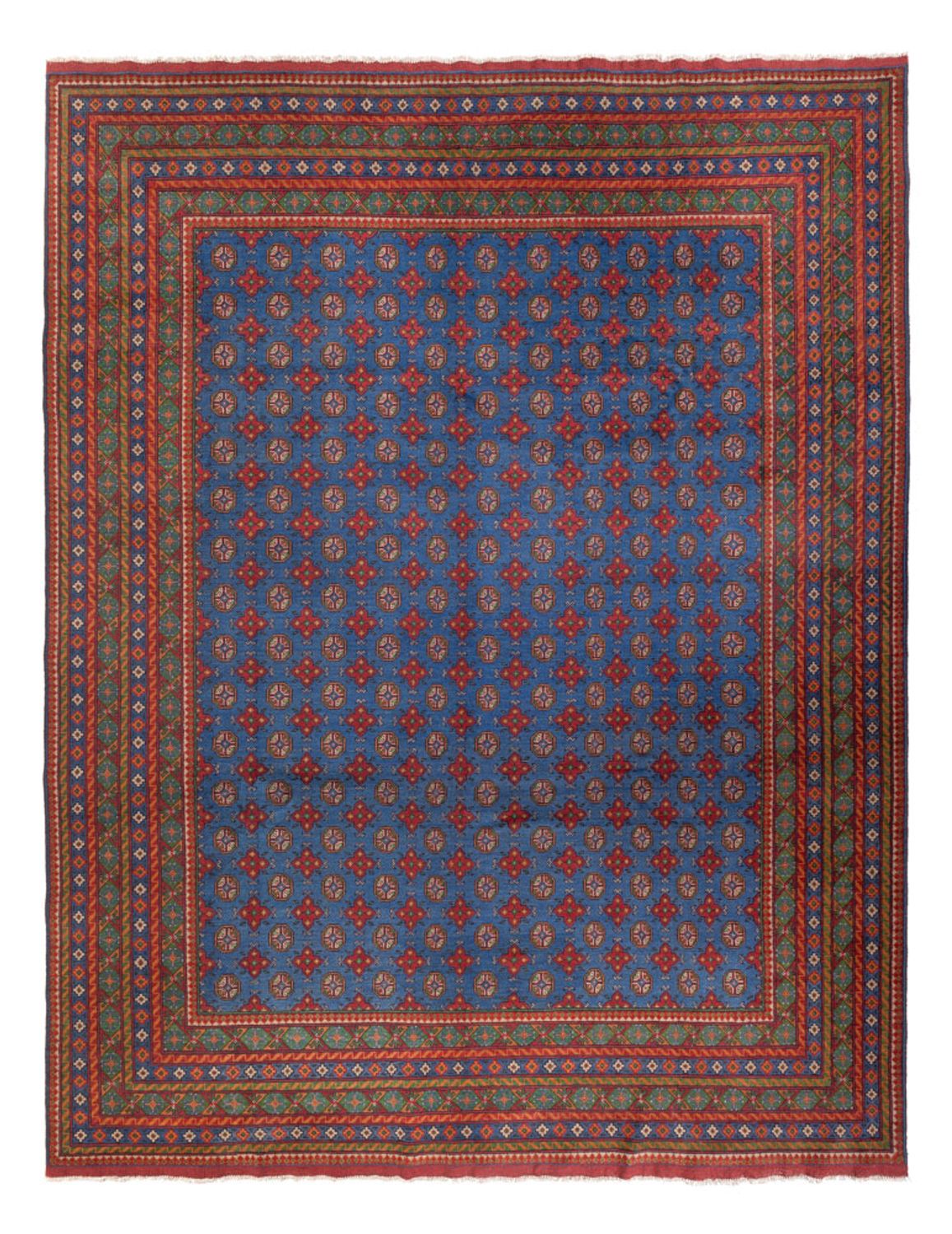 Afghansk matta - Filpa - 394 x 300 cm - blå