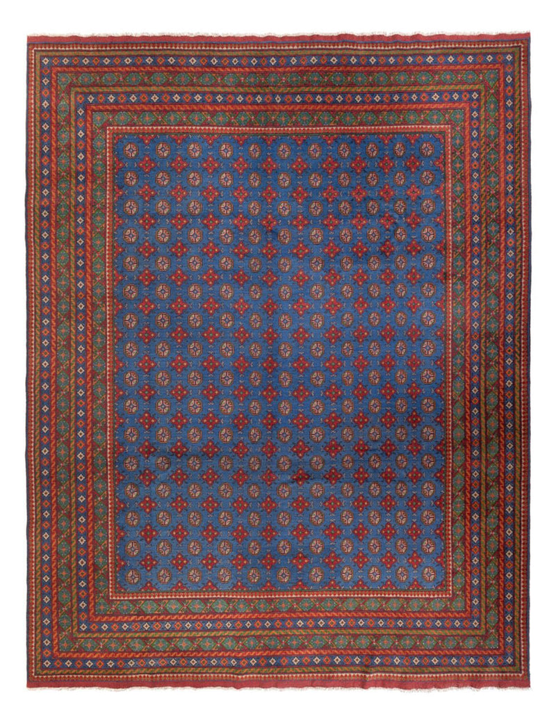 Afghansk matta - Filpa - 394 x 300 cm - blå