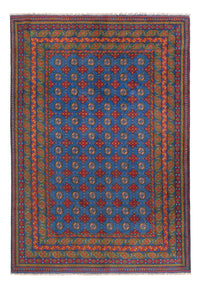 Afghansk matta - Filpa - 296 x 203 cm - blå