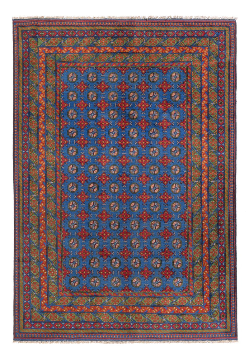 Afghansk matta - Filpa - 296 x 203 cm - blå