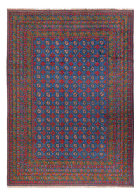 Afghansk matta - Filpa - 355 x 252 cm - blå
