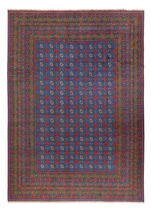 Afghansk matta - Filpa - 355 x 252 cm - blå