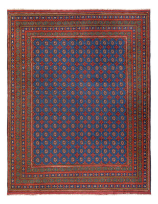 Afghansk matta - Filpa - 394 x 303 cm - blå